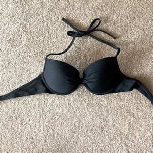 Aerie push-up underwire bikini top 32D black